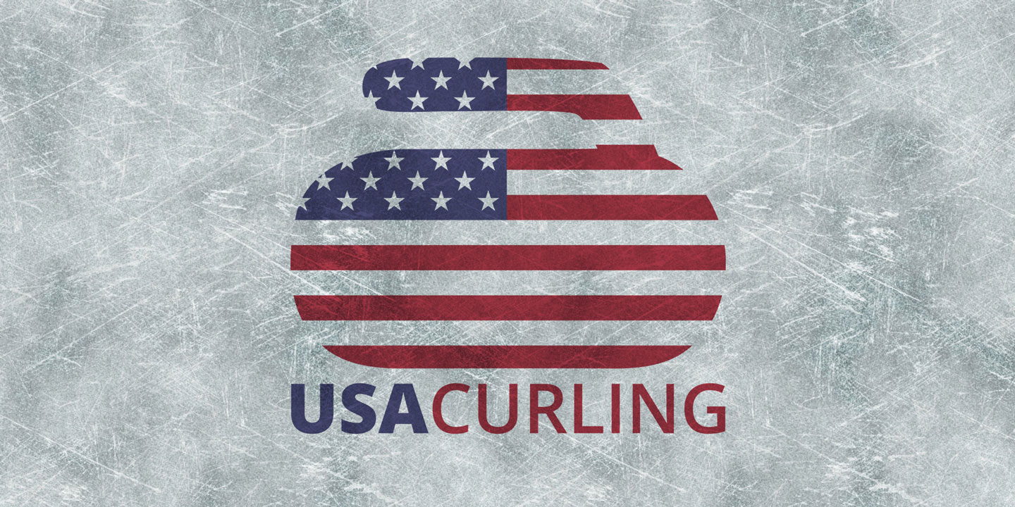 USA Curling Logo on Ice